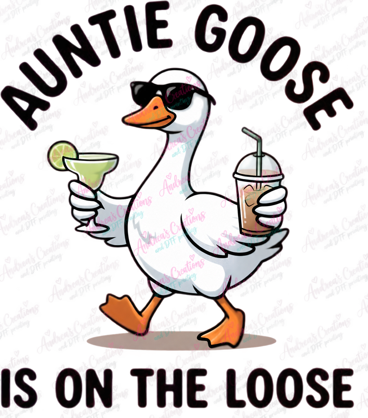 Auntie Goose Is on the Loose DTF Transfer protected preview