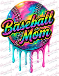 Neon Baseball Mom DTF Transfer protected preview