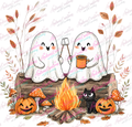 Campfire Ghosts Halloween DTF Transfer protected preview