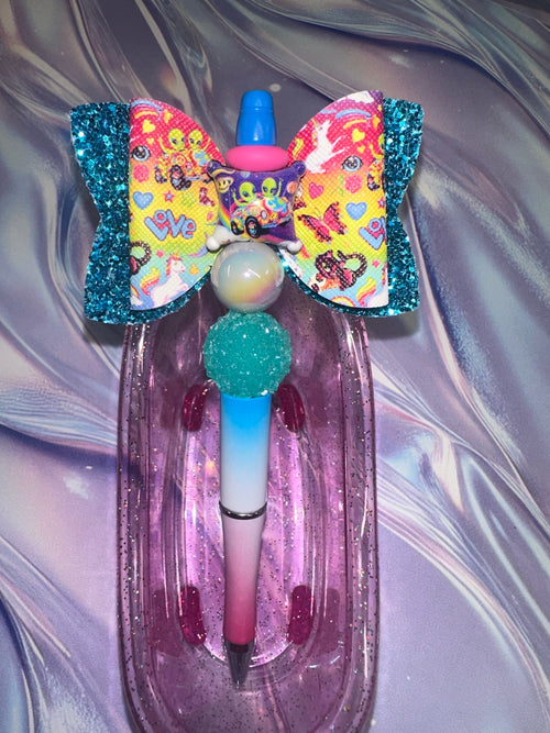 Colorful alien bow pen