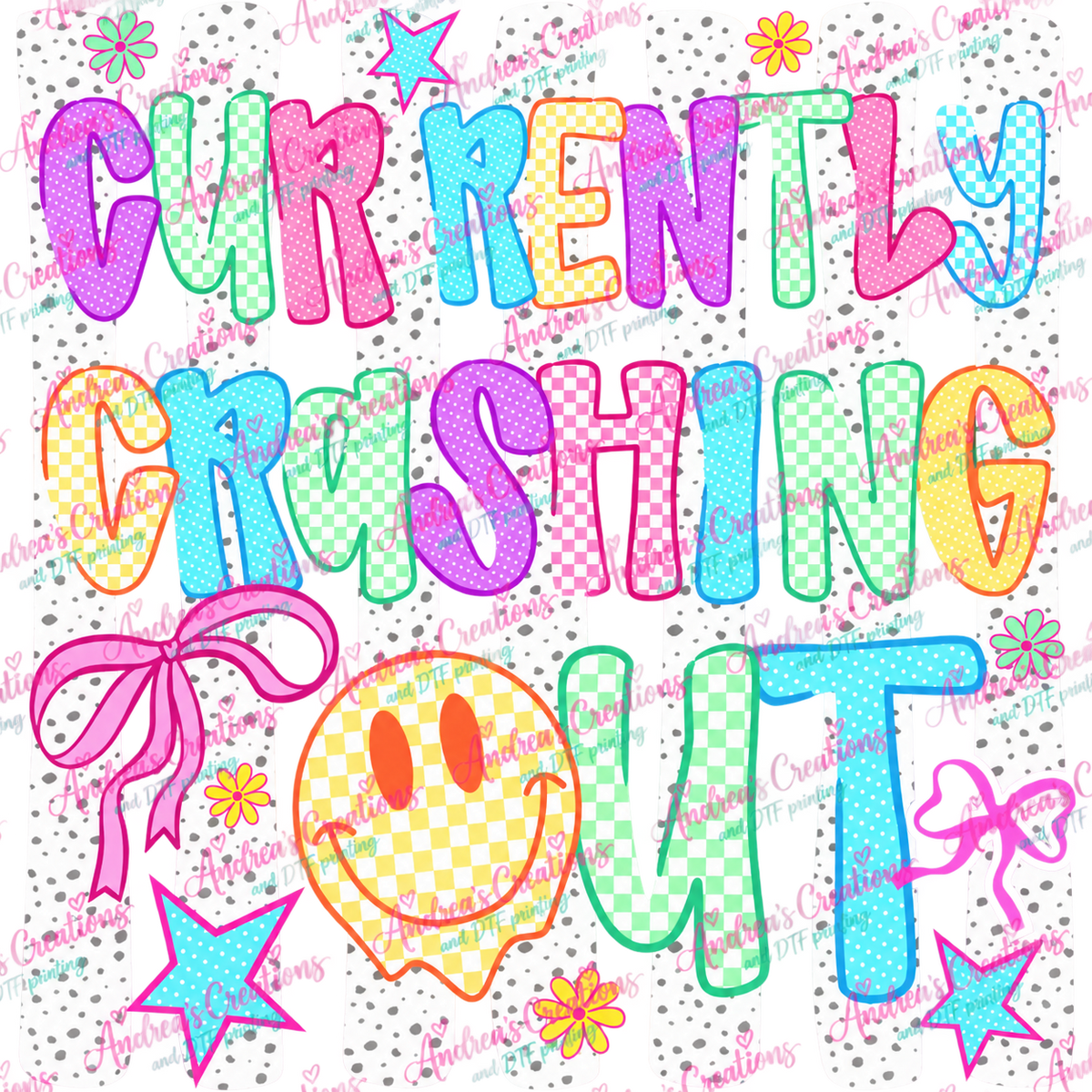 Currently Crashing Out Colorful DTF Transfer protected preview
