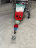 Cute Blood Vial Badge Reel