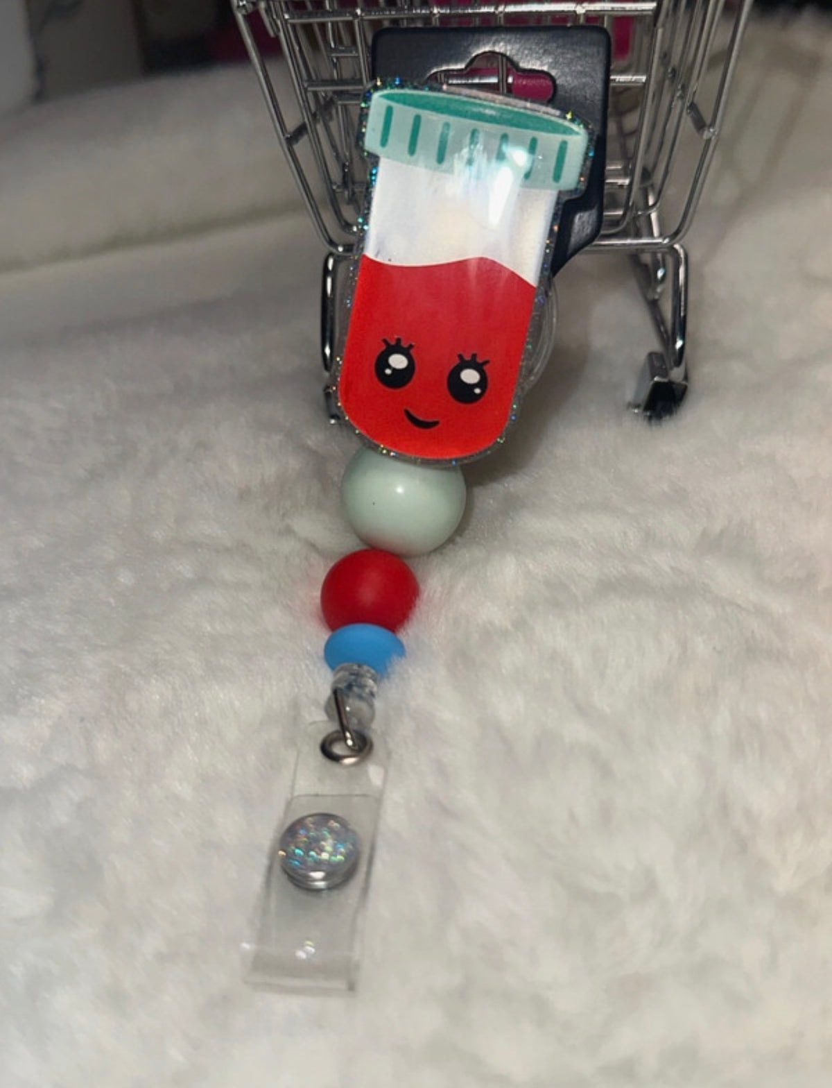 Cute Blood Vial Badge Reel
