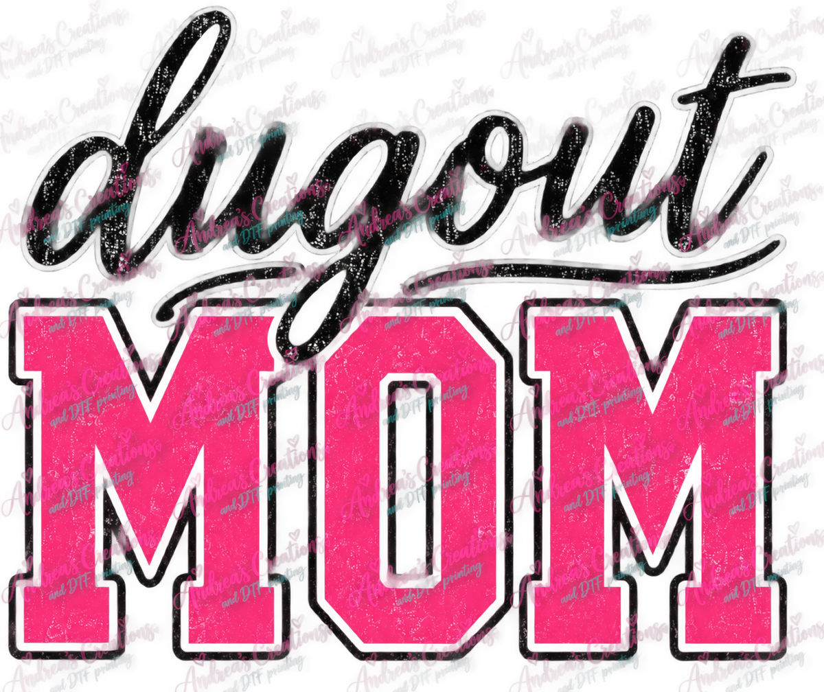 Dugout Mom Baseball DTF Transfer protected preview