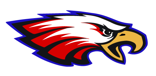 Red white and blue eagle head DTF transfer