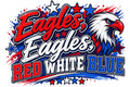 Eagles red white and blue DTF transfer