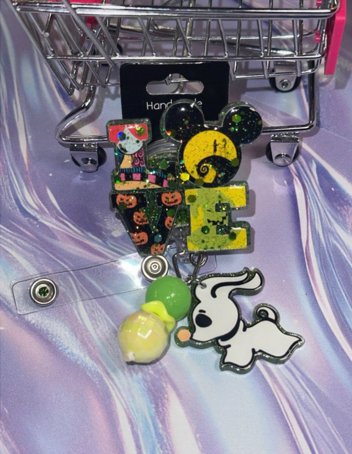 Halloween mouse love badge reel