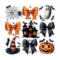 Haunted house Halloween icons DTF transfer design