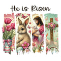 He Is Risen Easter DTF transfer design
