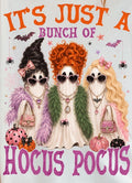 Hocus Pocus glamorous ghosts DTF transfer shirt preview