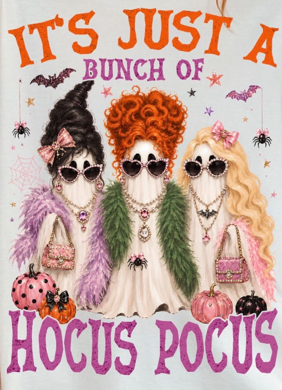 Hocus Pocus glamorous ghosts DTF transfer shirt preview