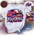 LC Eagles logo DTF transfer design preview
