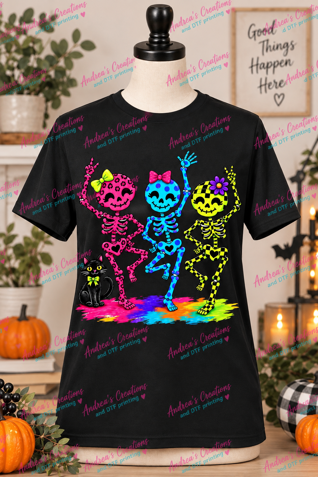 Neon Skeleton Dance Shirt