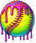 Neon Softball DTF Transfer protected preview