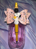 Snoopy and Woodstock gold pen