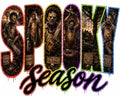 Spooky Season chainsaw horror DTF transfer design