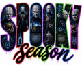 Spooky Season dark horror DTF transfer design