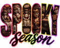 Spooky Season haunted doll DTF transfer design
