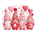 Valentine LOVE gnomes DTF transfer design
