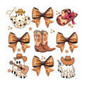 Western country ghosts and boots DTF transfer design