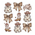 Western ghosts and bows DTF transfer design